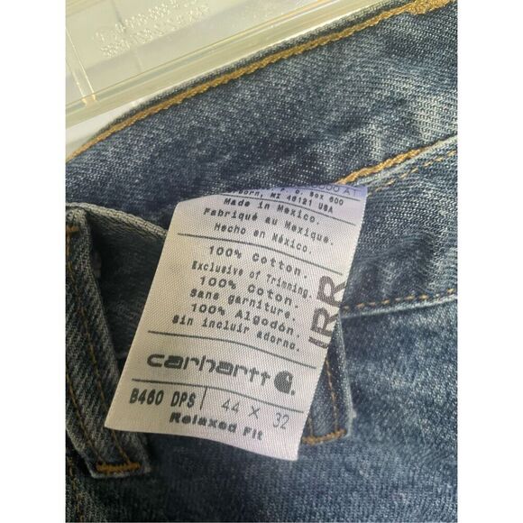 NWT Carhartt Men’s Straight Leg Relaxed Fit Jeans 44x32 - Picture 6 of 14